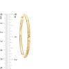 Thumbnail Image 3 of 50.0mm Diamond-Cut Tube Hoop Earrings in 10K Gold