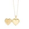 Thumbnail Image 3 of Quilt Pattern Heart Locket in 10K Gold