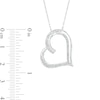 Thumbnail Image 3 of White Lab-Created Sapphire Tilted Heart Pendant Sterling Silver