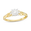 Thumbnail Image 0 of 1/6 CT. T.W. Diamond Frame Braided Shank Promise Ring in 10K Gold