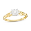 Thumbnail Image 1 of 1/6 CT. T.W. Diamond Frame Braided Shank Promise Ring in 10K Gold