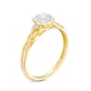Thumbnail Image 2 of 1/6 CT. T.W. Diamond Frame Braided Shank Promise Ring in 10K Gold
