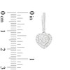 Thumbnail Image 3 of 1/2 CT. T.W. Heart-Shaped Multi-Diamond Frame Drop Earrings in 10K White Gold