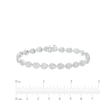 Thumbnail Image 4 of 4 CT. T.W. Pear-Shaped Multi-Diamond Line Bracelet in 10K White Gold – 7.5"