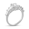 Thumbnail Image 3 of 2-1/2 CT. T.W. Emerald-Cut and Baguette Diamond Seven Stone Graduated Engagement Ring in 14K White Gold