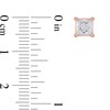 Thumbnail Image 4 of 1-1/2 CT. T.W. Certified Princess-Cut Lab-Grown Diamond Solitaire Stud Earrings in 14K Rose Gold (F/SI2)