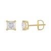 Thumbnail Image 2 of 1-1/2 CT. T.W. Certified Princess-Cut Lab-Created Diamond Solitaire Stud Earrings in 14K Gold (F/SI2)