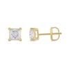 Thumbnail Image 1 of 1-1/2 CT. T.W. Certified Princess-Cut Lab-Created Diamond Solitaire Stud Earrings in 14K Gold (F/SI2)