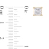 Thumbnail Image 3 of 1-1/2 CT. T.W. Certified Princess-Cut Lab-Created Diamond Solitaire Stud Earrings in 14K Gold (F/SI2)