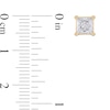 Thumbnail Image 4 of 1-1/2 CT. T.W. Certified Princess-Cut Lab-Created Diamond Solitaire Stud Earrings in 14K Gold (F/SI2)