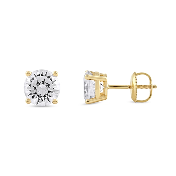 2 CT. T.w. Certified Lab-Grown Diamond Solitaire Stud Earrings in 14K Gold (F/Si2)