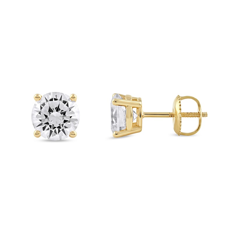 Main Image 2 of 2 CT. T.W. Certified Lab-Grown Diamond Solitaire Stud Earrings in 14K Gold (F/SI2)