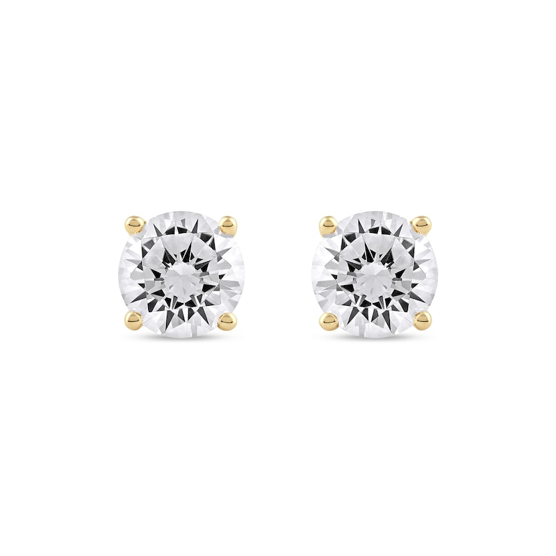 Main Image 3 of 2 CT. T.W. Certified Lab-Grown Diamond Solitaire Stud Earrings in 14K Gold (F/SI2)
