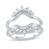 Thumbnail Image 1 of 1/2 CT. T.W. Marquise and Round Diamond Starburst Solitaire Enhancer in 14K White Gold