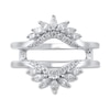 Thumbnail Image 2 of 1/2 CT. T.W. Marquise and Round Diamond Starburst Solitaire Enhancer in 14K White Gold