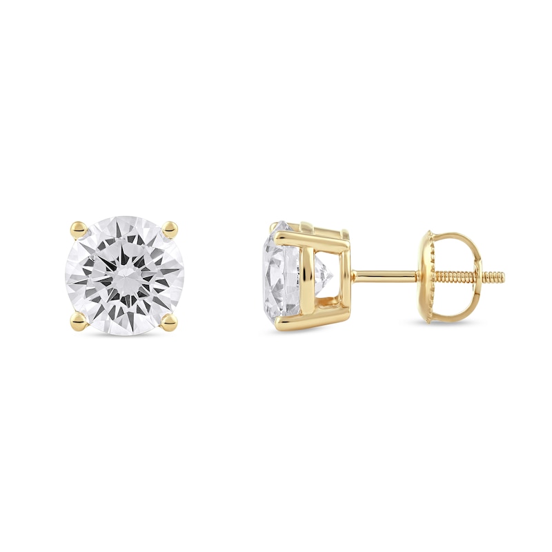 Main Image 2 of 3 CT. T.W. Certified Lab-Created Diamond Solitaire Stud Earrings in 14K Gold (F/SI2)