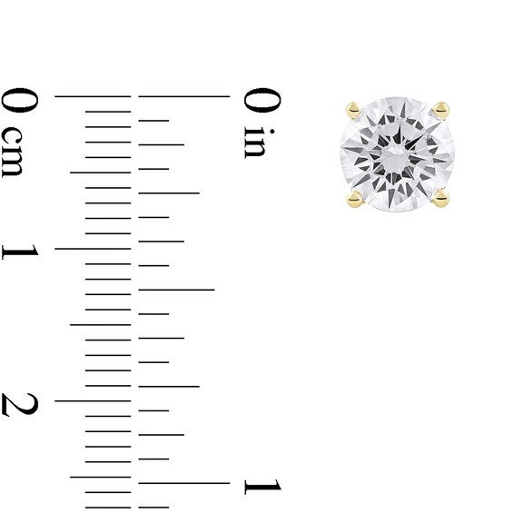 3 CT. T.w. Certified Lab-Grown Diamond Solitaire Stud Earrings in 14K Gold (F/Si2)