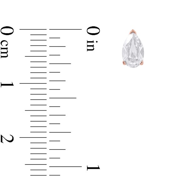 1 CT. T.w. Certified Pear-Shaped Lab-Grown Diamond Solitaire Stud Earrings in 14K Rose Gold (F/Si2)