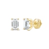 Thumbnail Image 1 of 1 CT. T.W. Certified Emerald-Cut Lab-Grown Diamond Solitaire Stud Earrings in 14K Gold (F/SI2)