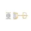 Thumbnail Image 2 of 1 CT. T.W. Certified Emerald-Cut Lab-Grown Diamond Solitaire Stud Earrings in 14K Gold (F/SI2)