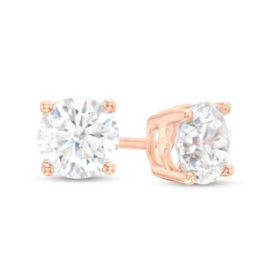 1-1/4 CT. T.w. Certified Lab-Grown Diamond Solitaire Stud Earrings in 14K Rose Gold (I/Si2)
