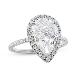 2-1/2 CT. T.W. Pear-Shaped Diamond Frame Pavé Engagement Ring in 14K White Gold (I/SI2)