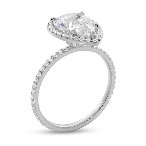 2-1/2 CT. T.w. Pear-Shaped Diamond Frame PavÃ© Engagement Ring in 14K White Gold (I/Si2)
