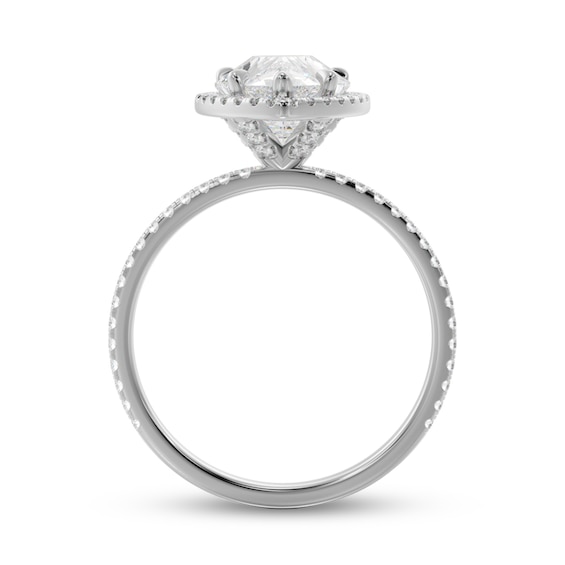 2-1/2 CT. T.w. Pear-Shaped Diamond Frame PavÃ© Engagement Ring in 14K White Gold (I/Si2)