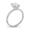 Thumbnail Image 2 of 1-1/3 CT. T.W. Oval Diamond Pavé Engagement Ring in Platinum