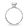 Thumbnail Image 3 of 1-1/3 CT. T.W. Oval Diamond Pavé Engagement Ring in Platinum