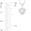 Thumbnail Image 2 of 1/4 CT. T.W. Diamond Frame Heart Pendant and Stud Earrings Set in Sterling Silver (J/I3)