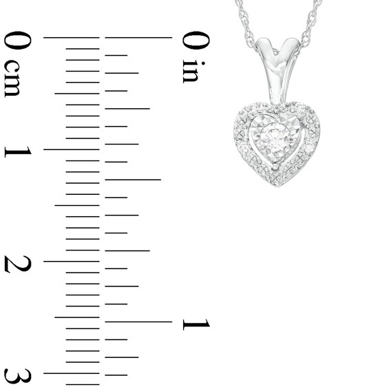 1/4 CT. T.w. Diamond Frame Heart Pendant and Stud Earrings Set in Sterling Silver (J/I3)