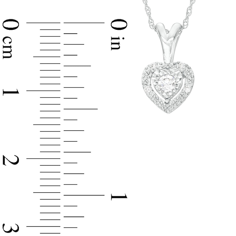 1/4 CT. T.W. Diamond Frame Heart Pendant and Stud Earrings Set in Sterling Silver (J/I3)