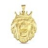 Thumbnail Image 1 of Men's Crowned Lion Head Pendant Charm in 10K Gold
