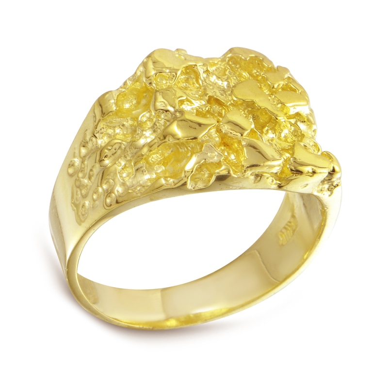 Men's Nugget Ring in 10K Gold | Zales
