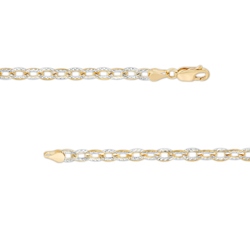 Main Image 3 of 4.82mm Diamond-Cut Cable Chain Necklace in Solid 10K Two-Tone Gold - 18"