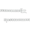 Thumbnail Image 2 of 1/2 CT. T.W. Diamond Scallop Edge Tennis Bracelet in Sterling Silver - 7.25"