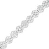 Thumbnail Image 1 of 2 CT. T.W. Multi-Diamond Floral Line Bracelet in 10K White Gold