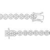 Thumbnail Image 3 of 2 CT. T.W. Multi-Diamond Floral Line Bracelet in 10K White Gold
