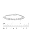Thumbnail Image 4 of 2 CT. T.W. Multi-Diamond Floral Line Bracelet in 10K White Gold