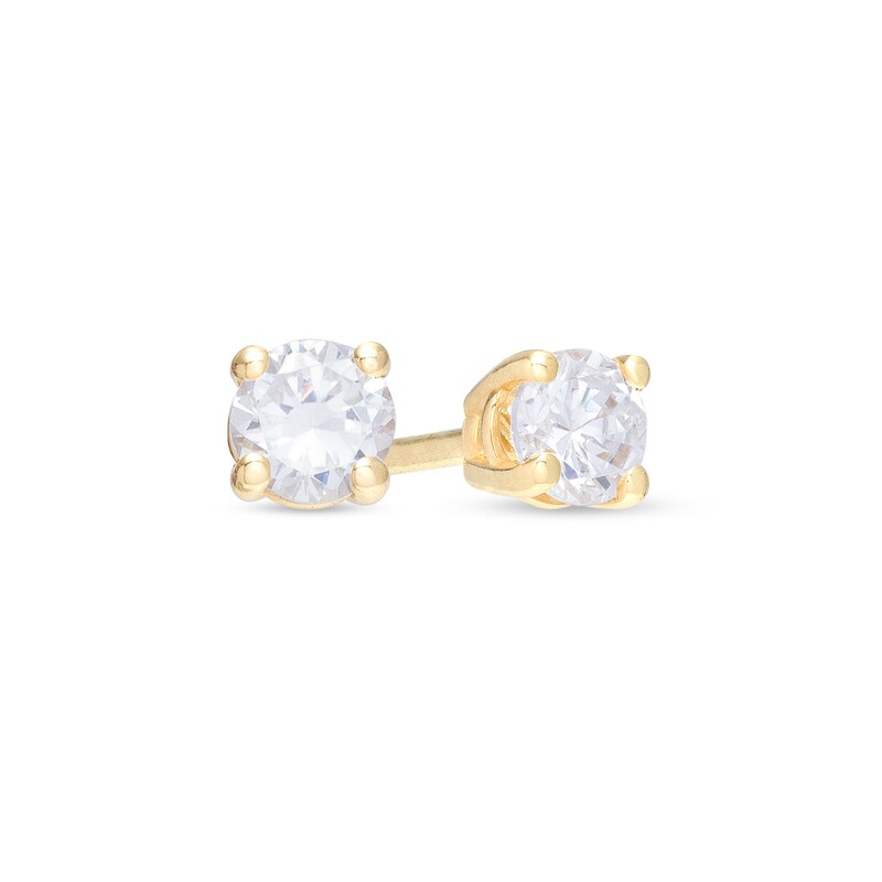 Main Image 1 of 1/3 CT. T.W. Certified Lab-Created Diamond Solitaire Stud Earrings in 10K Gold (I/SI2)