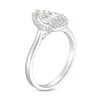 Thumbnail Image 3 of 1/4 CT. T.W. Pear-Shaped Multi-Diamond Open Frame Ring in 10K White Gold