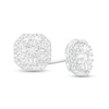 5/8 CT. T.W. Multi-Diamond Octagonal Frame Stud Earrings in 10K White Gold