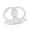 Thumbnail Image 1 of 1/3 CT. T.W. Diamond Open Shank Loop Ring in 10K White Gold