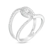 Thumbnail Image 3 of 1/3 CT. T.W. Diamond Open Shank Loop Ring in 10K White Gold