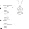 Thumbnail Image 3 of 1/4 CT. T.W. Pear-Shaped Multi-Diamond Open Frame Pendant in 10K White Gold