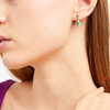 Thumbnail Image 2 of Pear-Shaped Emerald and 1/4 CT. T.W. Diamond Frame Drop Earrings in 10K Gold