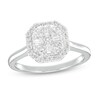 Thumbnail Image 1 of 3/8 CT. T.W. Multi-Diamond Octagonal Frame Ring in 10K White Gold