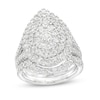 Thumbnail Image 1 of 2 CT. T.W. Pear-Shaped Multi-Diamond Double Frame Split Shank Bridal Set in 14K White Gold