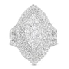 Thumbnail Image 4 of 2 CT. T.W. Marquise Multi-Diamond Double Frame Split Shank Bridal Set in 14K White Gold